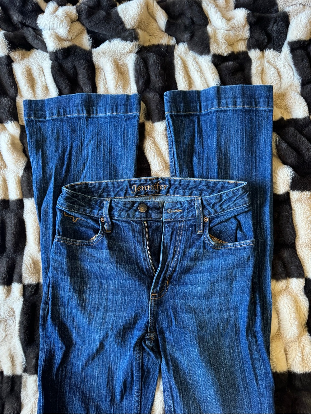 Kimes Ranch Blue Denim Wide Leg Jeans - Picture 2 of 4